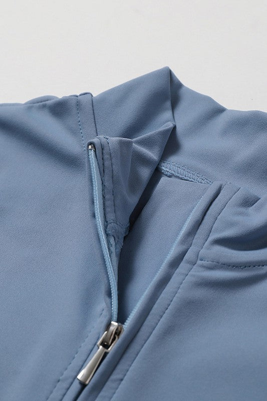 Zippered Activewear Romper – High-Performance Jumpsuit