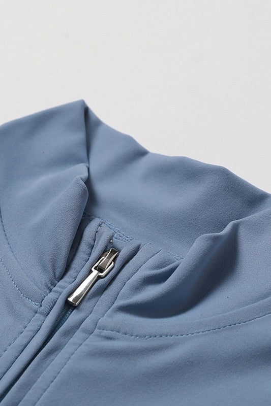 Zippered Activewear Romper – High-Performance Jumpsuit