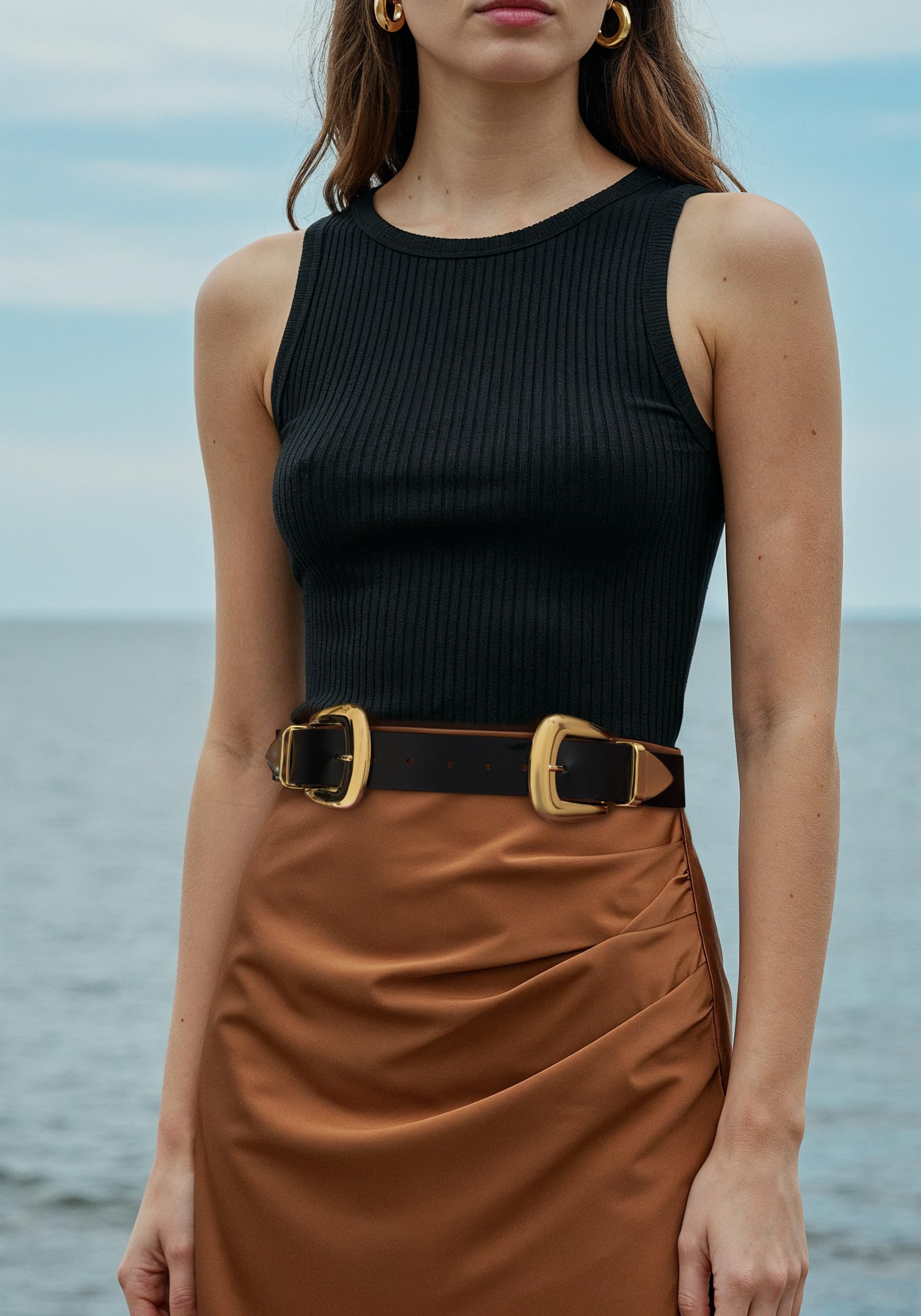 Double Buckle Western Belt – Women’s Fashion