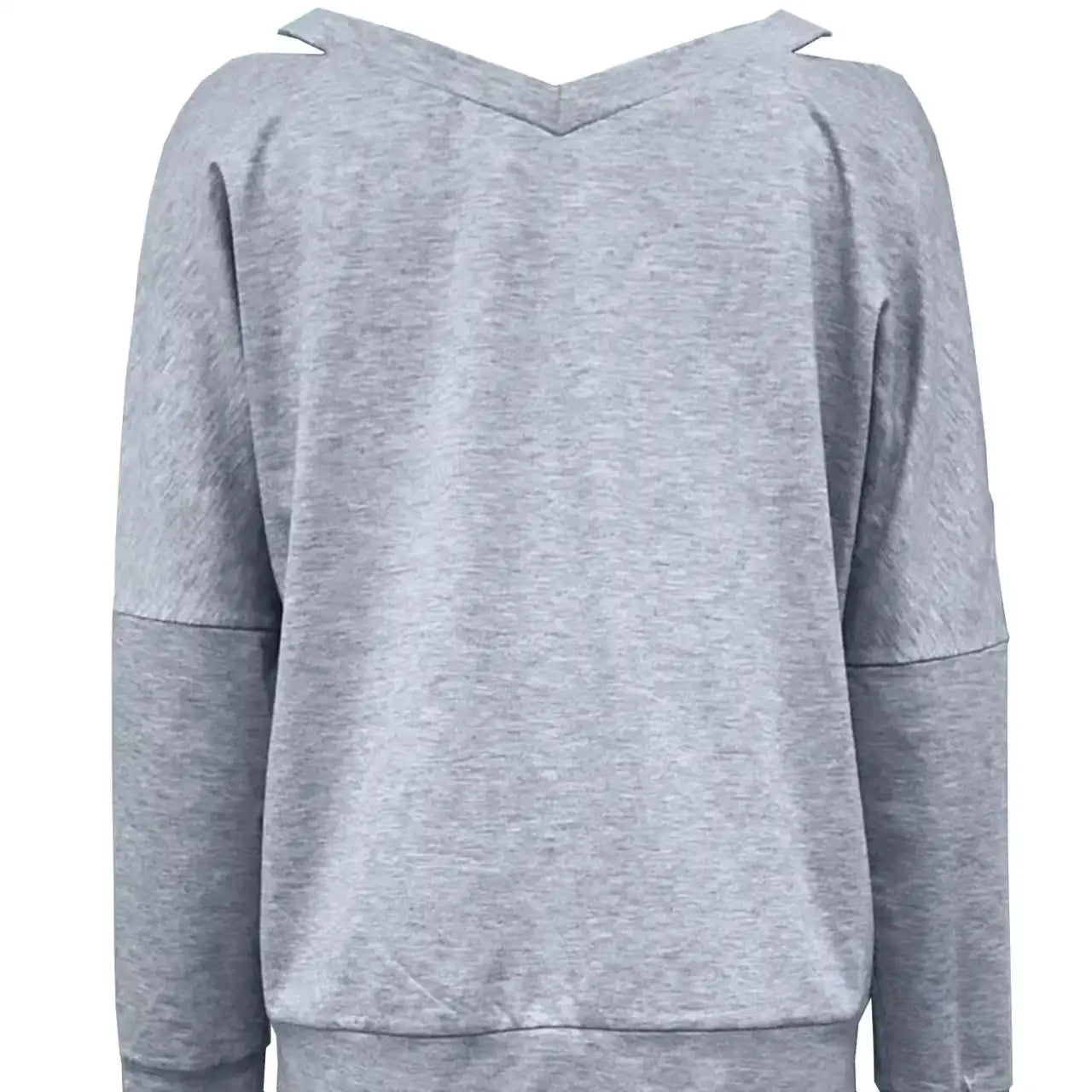 Women’s V-Neck Off-Shoulder Printed Long Sleeve Top