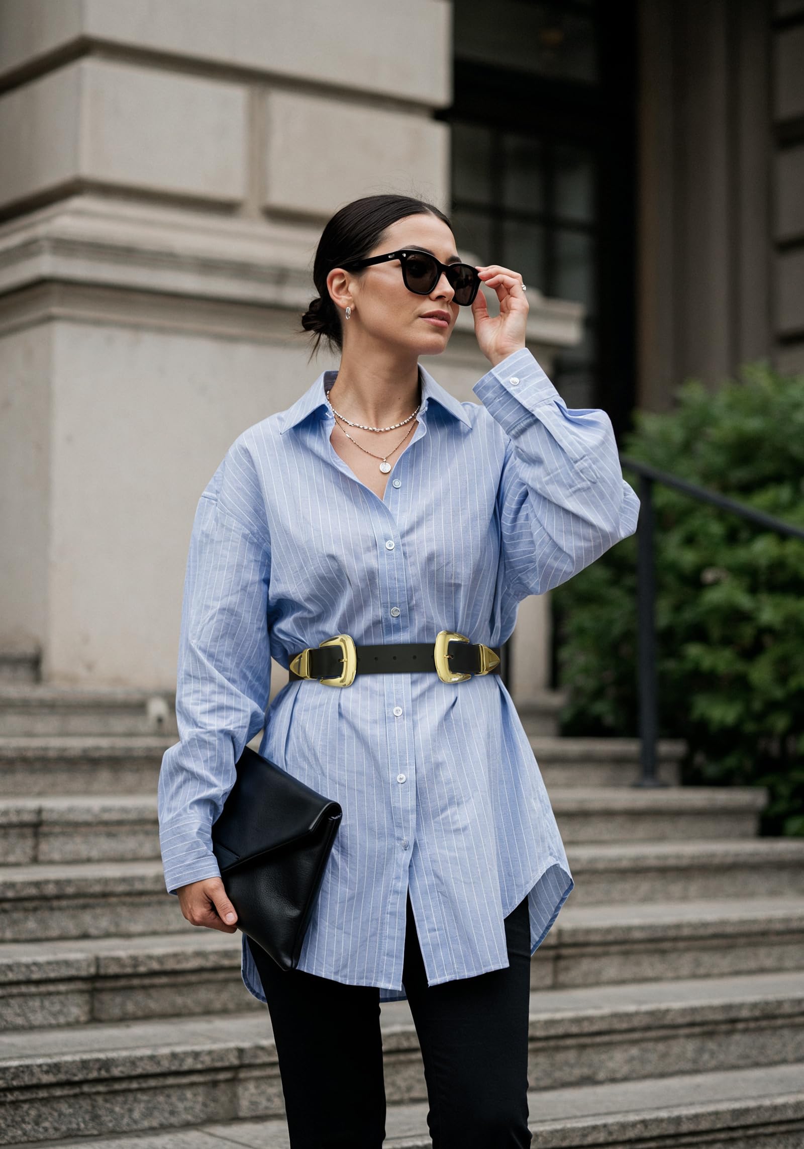 Double Buckle Western Belt – Women’s Fashion