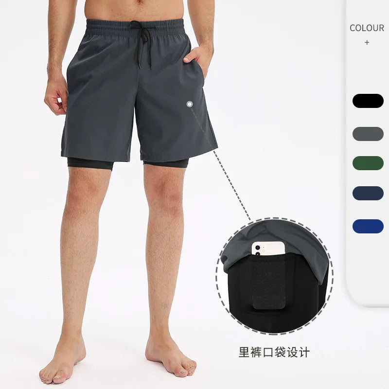 Men’s 4-Way Stretch Black Sports Shorts