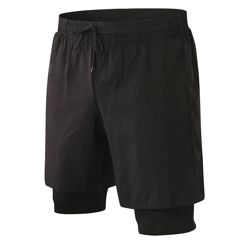 Men’s 4-Way Stretch Black Sports Shorts