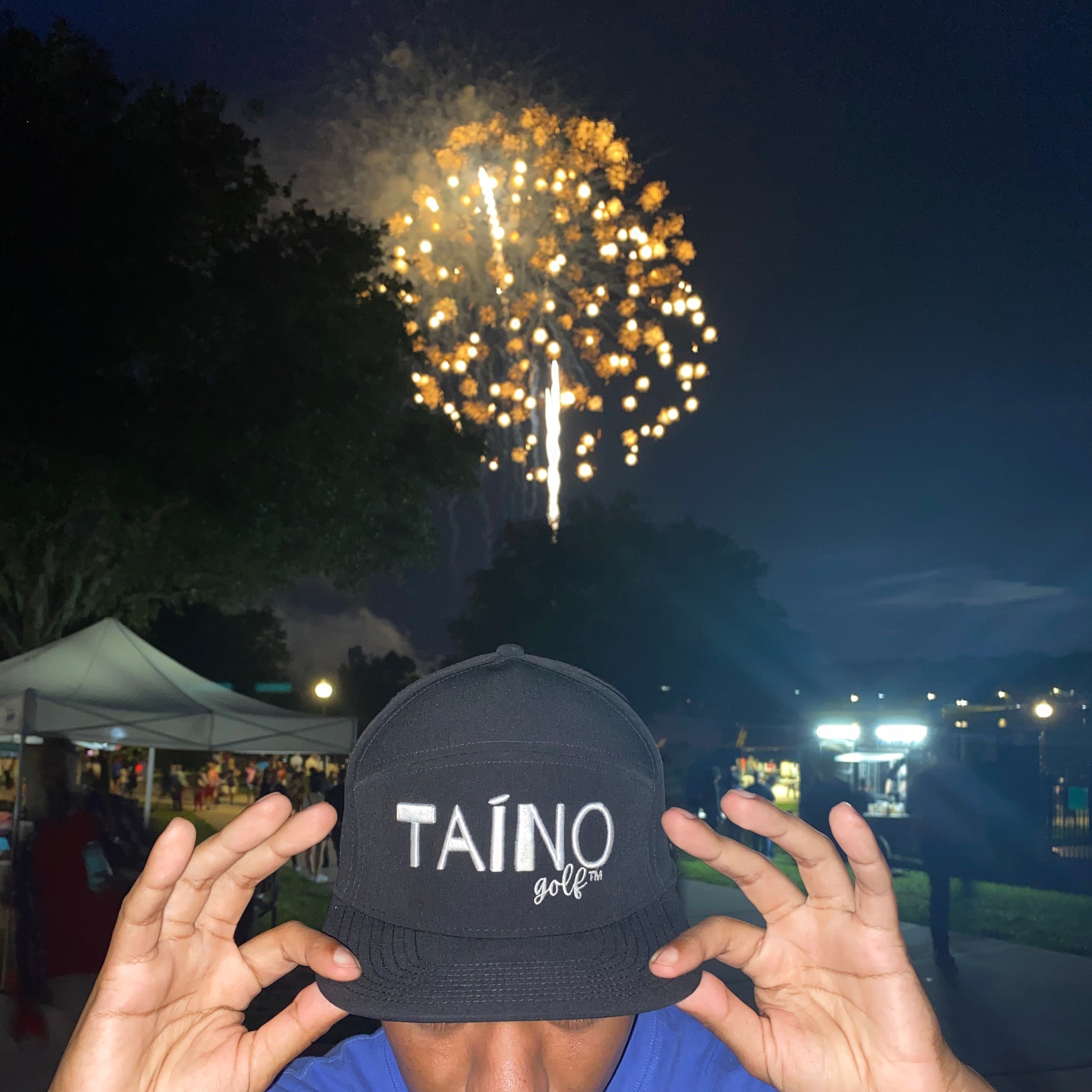 Taino Golf Hat – Black & White