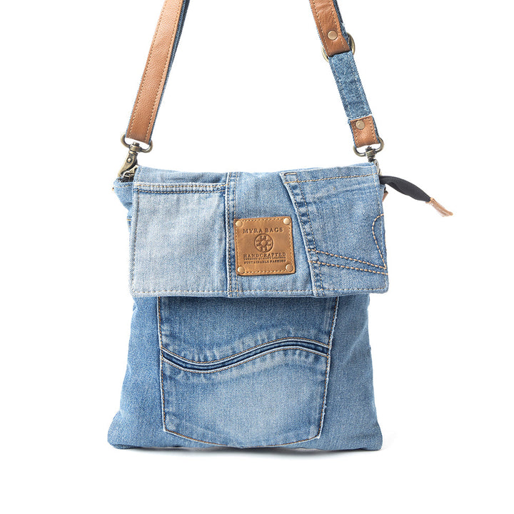 Myra Jaycee’s Upcycled Denim Crossbody Bag