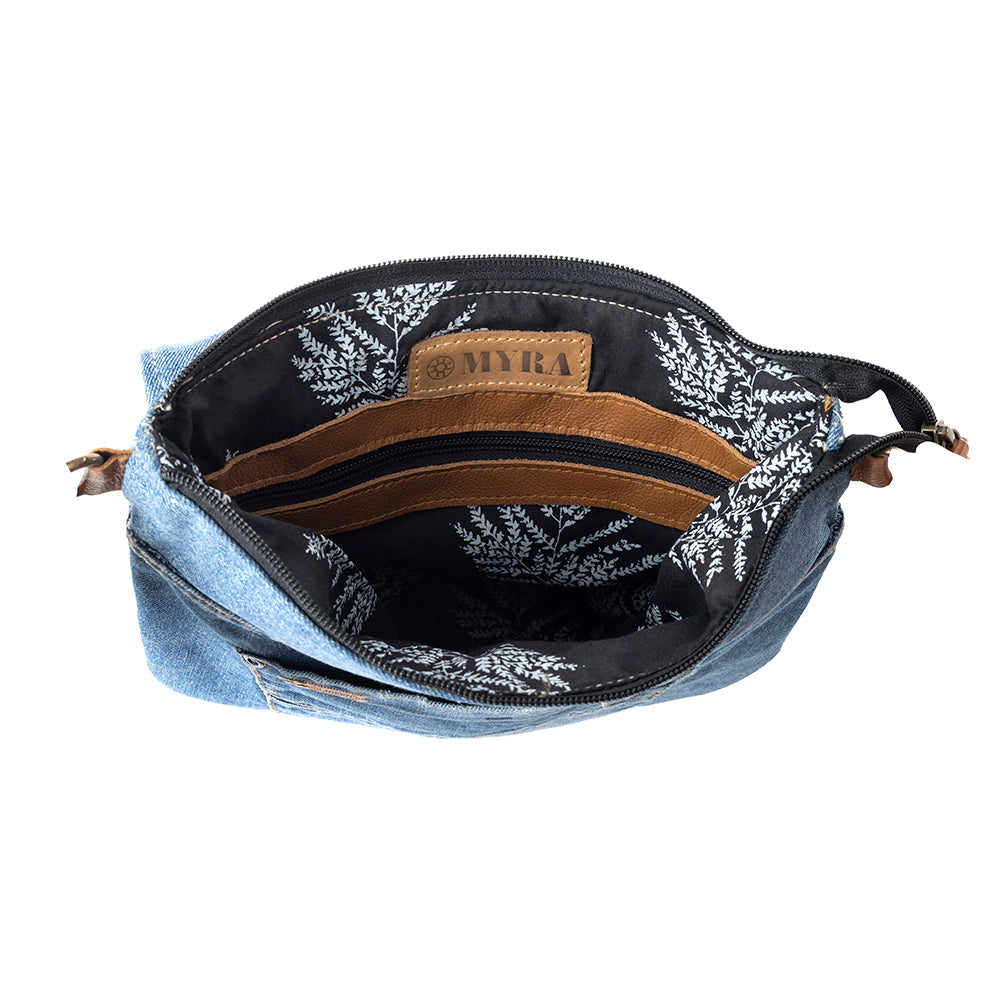 Myra Jaycee’s Upcycled Denim Crossbody Bag