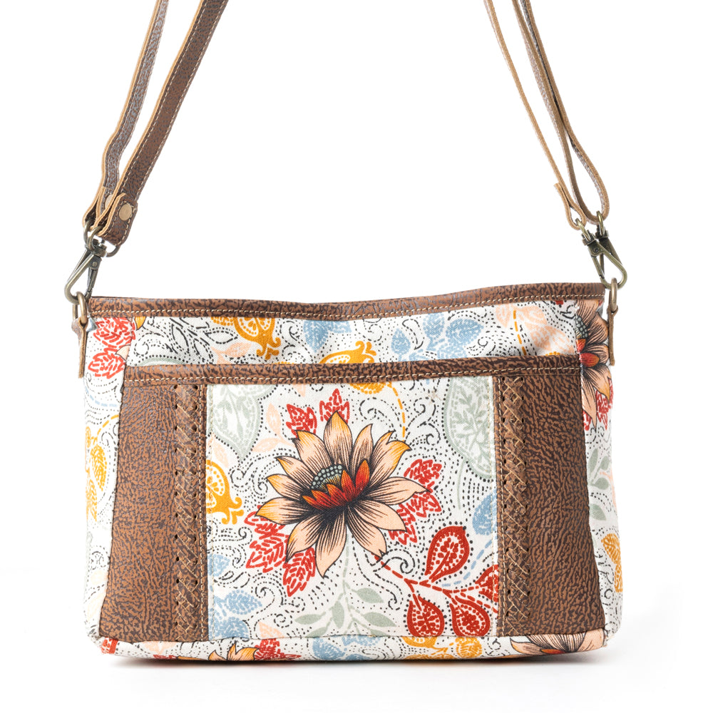Myra MesaTrail Dahlia Floral Canvas Sling Bag