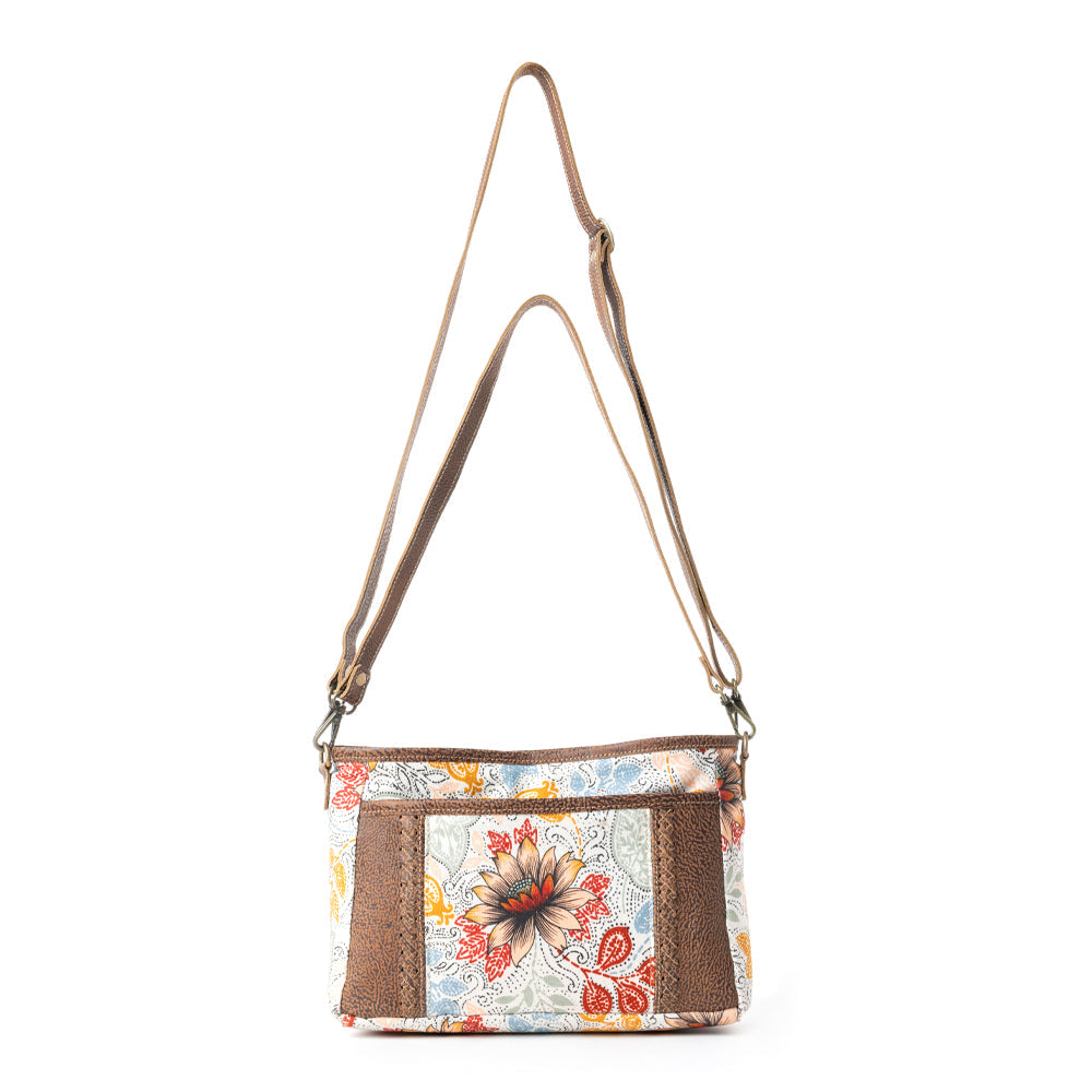 Myra MesaTrail Dahlia Floral Canvas Sling Bag