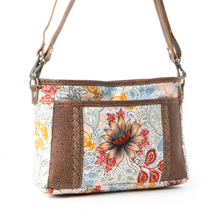 Myra MesaTrail Dahlia Floral Canvas Sling Bag
