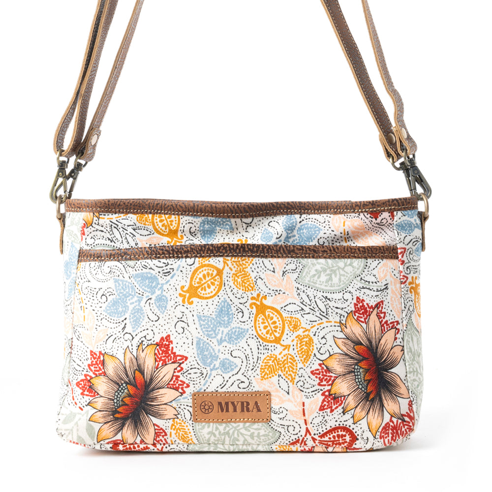 Myra MesaTrail Dahlia Floral Canvas Sling Bag