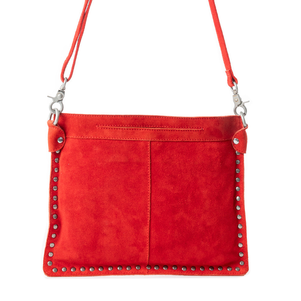 Myra Texas Rose Embroidered Leather Sling Bag – Suede