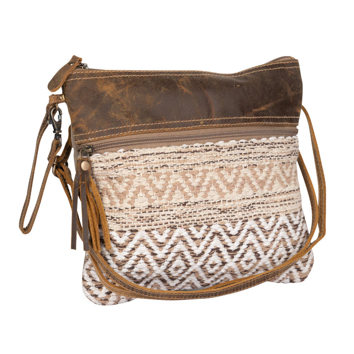 Myra Contentent Aztec Canvas Sling Bag