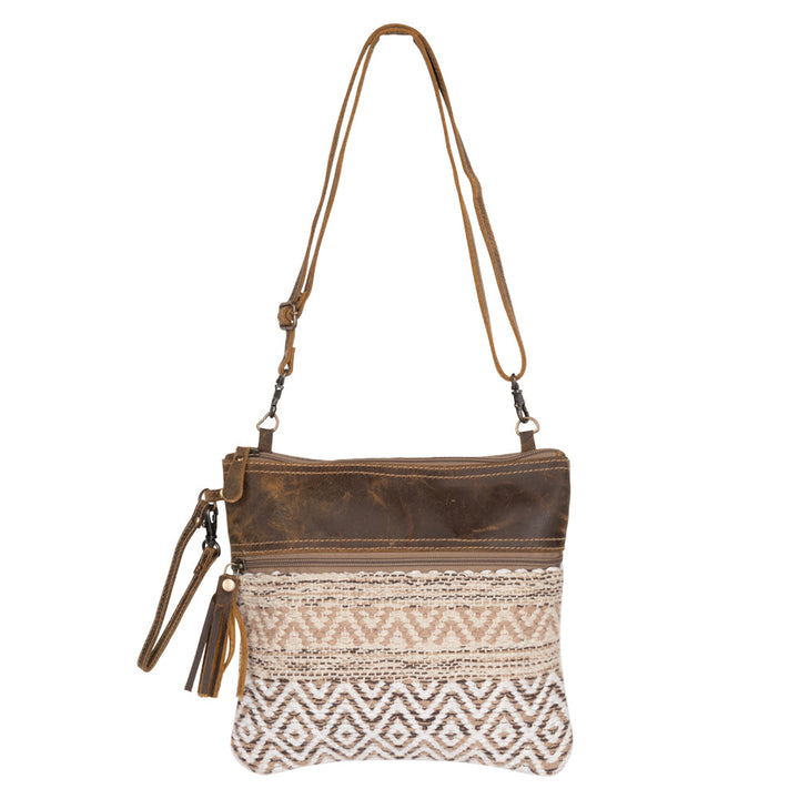 Myra Contentent Aztec Canvas Sling Bag