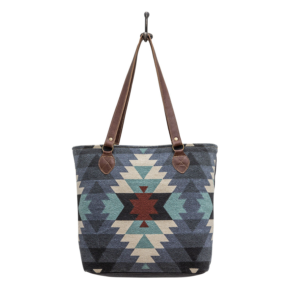 Myra Polos Aztec Canvas Tote – Tribal Print