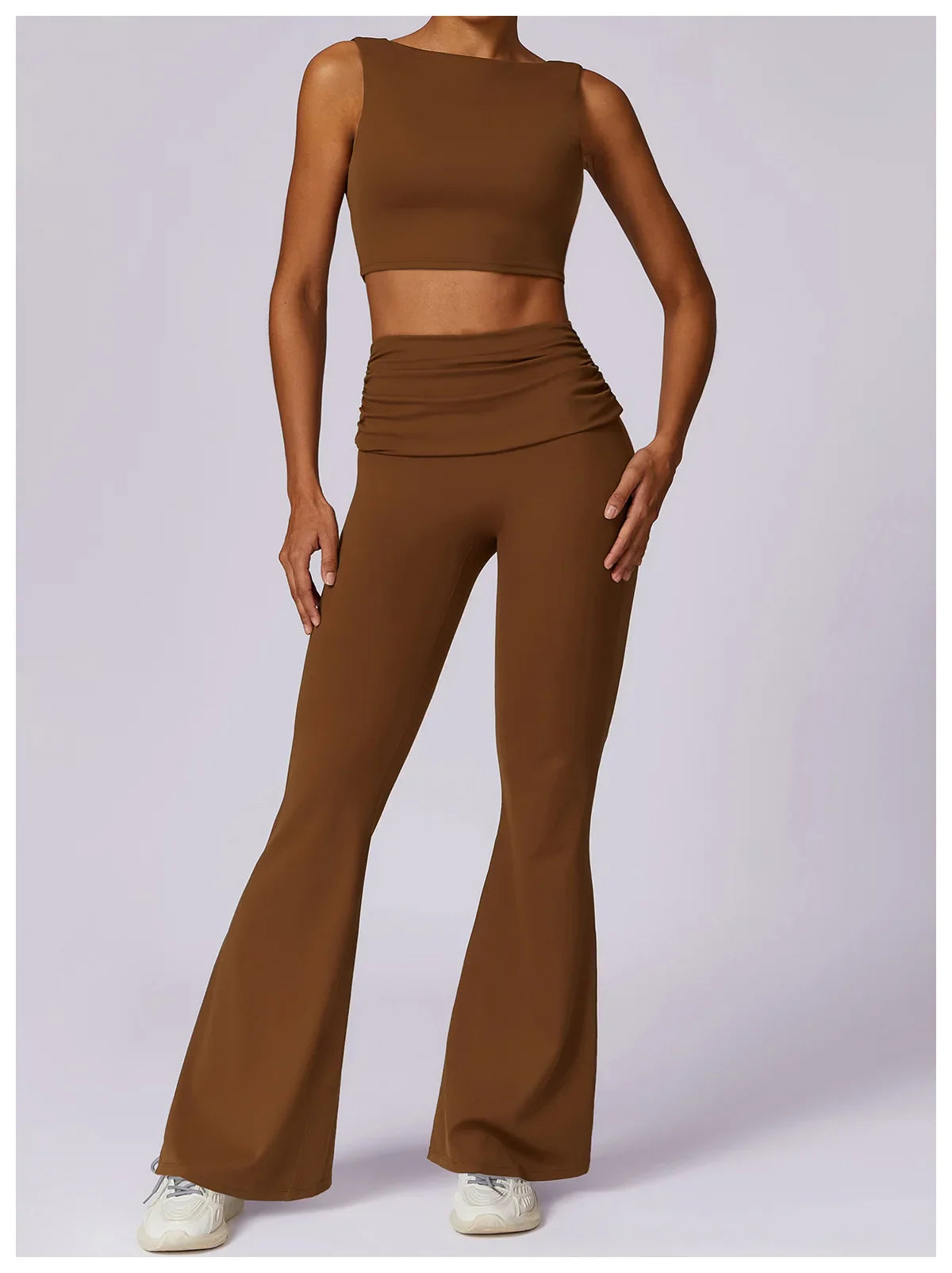 Elevate Activewear: Seamless Leggings & Top Set