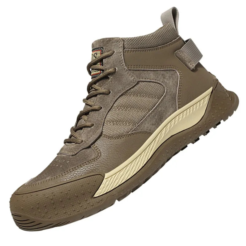 Men’s Reflective Steel Toe Work Boots – Cow Suede