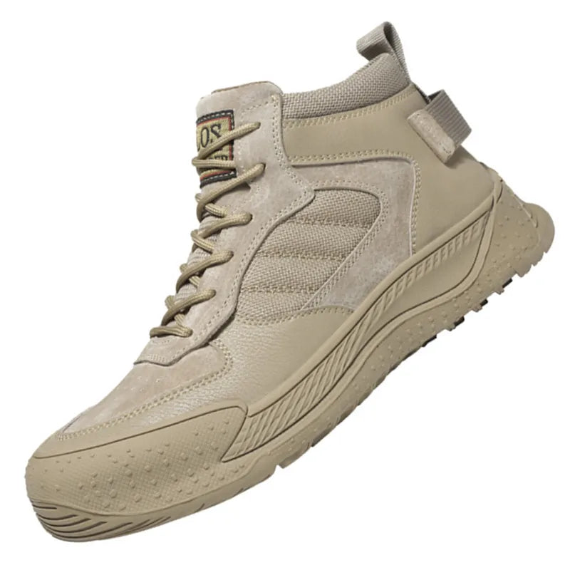 Men’s Reflective Steel Toe Work Boots – Cow Suede