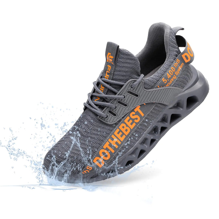 Furuian Steel Toe Waterproof Work Sneakers – Grey