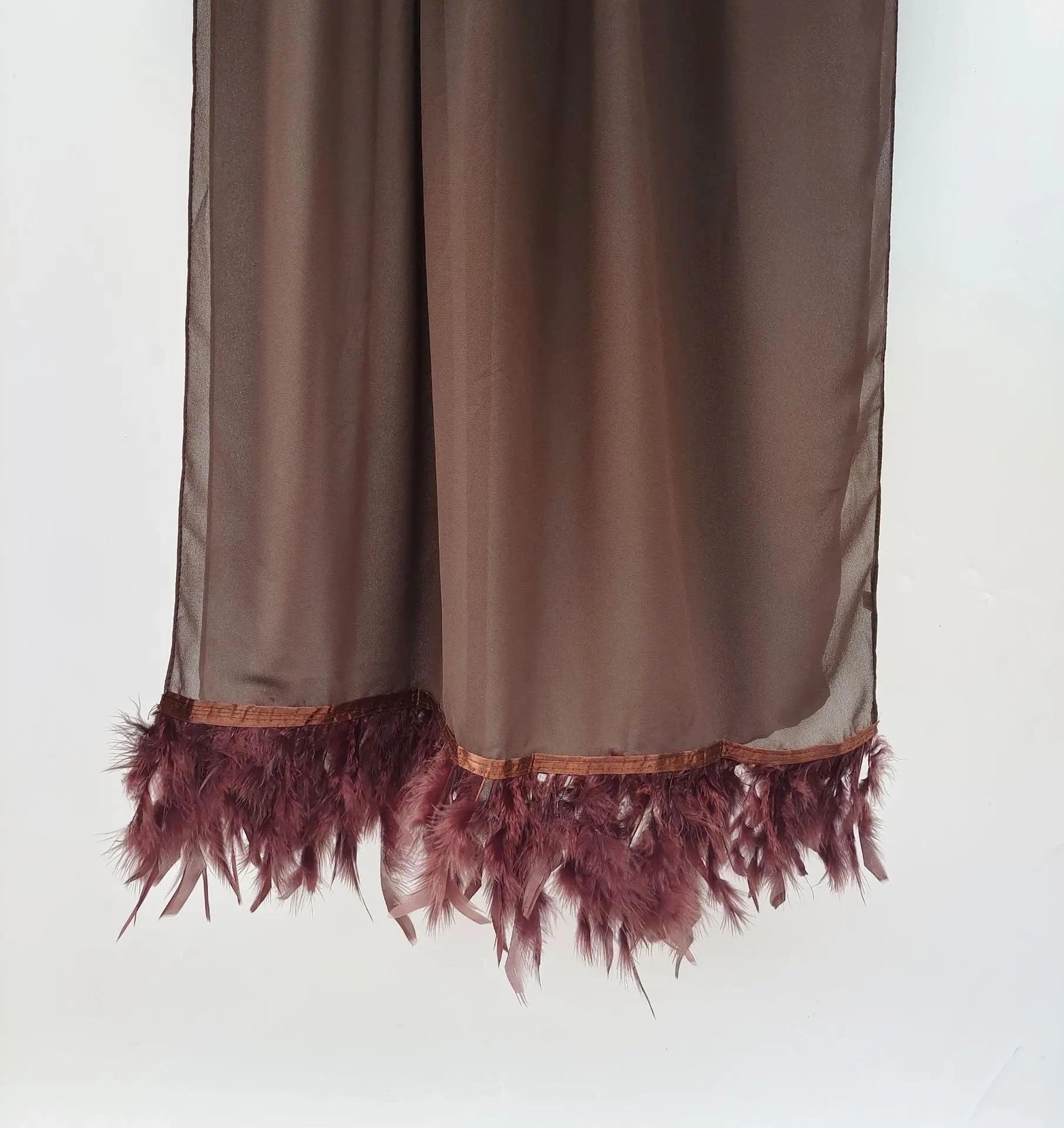 Chiffon Feather Scarf – Hijab Style
