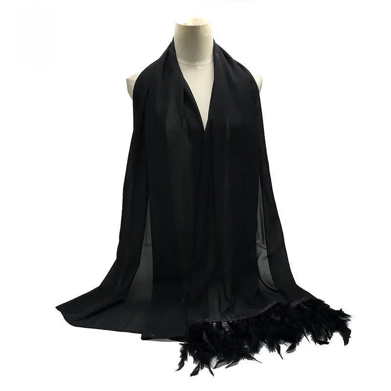 Chiffon Feather Scarf – Hijab Style