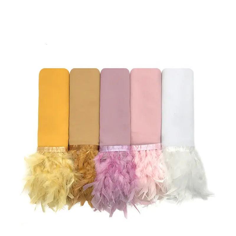 Chiffon Feather Scarf – Hijab Style